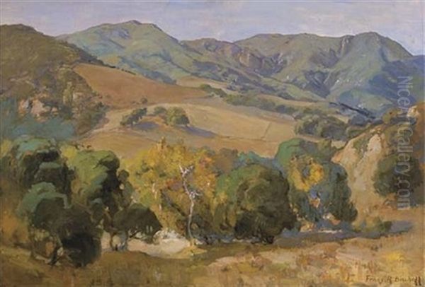 San Gabriel Foothills Oil Painting by Franz Arthur Bischoff