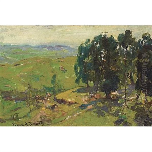 Sierra Madre Foothills Oil Painting by Franz Arthur Bischoff