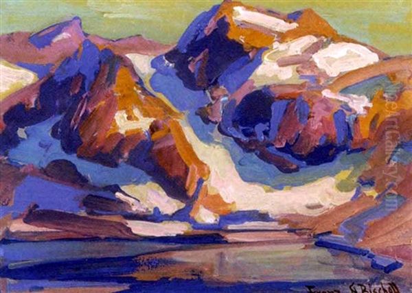 Sierra Mountains Oil Painting by Franz Arthur Bischoff