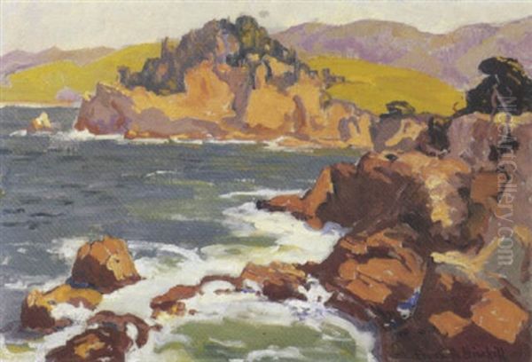 Cove, Southern California Oil Painting by Franz Arthur Bischoff