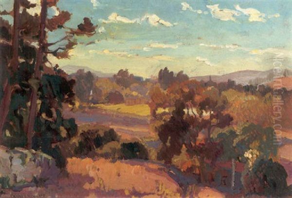 California Landscape Oil Painting by Franz Arthur Bischoff