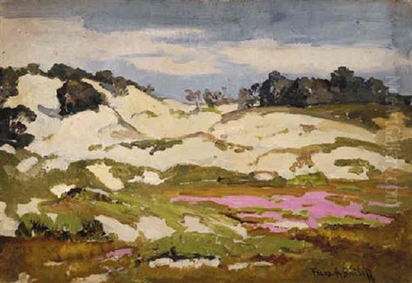 Blooming Dunes Oil Painting by Franz Arthur Bischoff