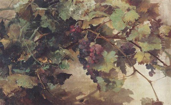 Grapes Oil Painting by Franz Arthur Bischoff