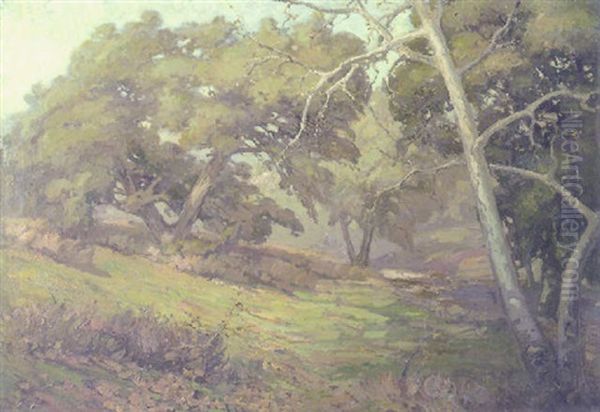 The Oaks Oil Painting by Franz Arthur Bischoff