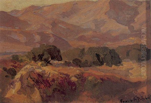 California Landscape Oil Painting by Franz Arthur Bischoff