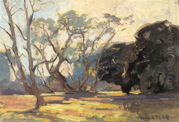 Early Spring Landscape Oil Painting by Franz Arthur Bischoff