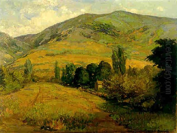 California Hills Oil Painting by Franz Arthur Bischoff