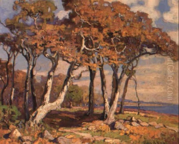 Sycamores, Autumn by Franz Arthur Bischoff