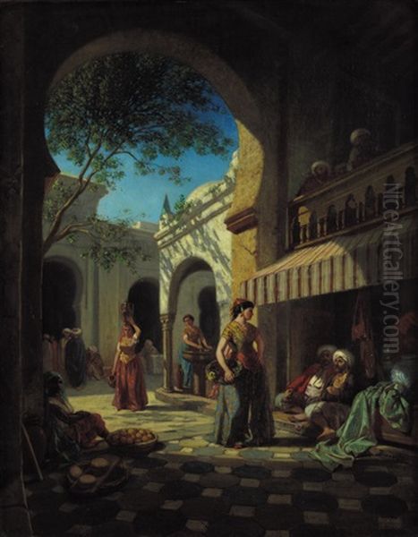 Mercato Arabo Oil Painting by Cesare Biseo