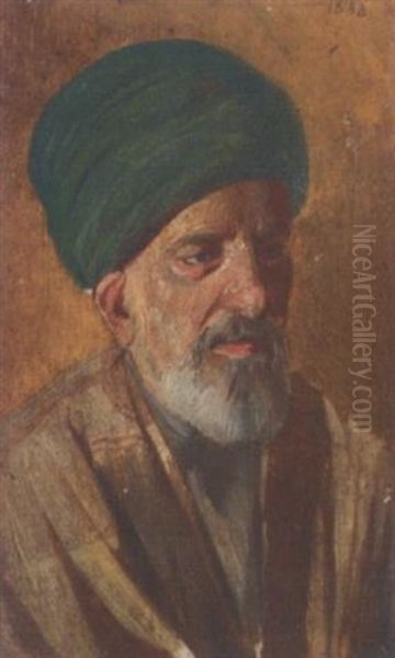 Portrait Of An Arab In Traditional Dress Oil Painting by Cesare Biseo