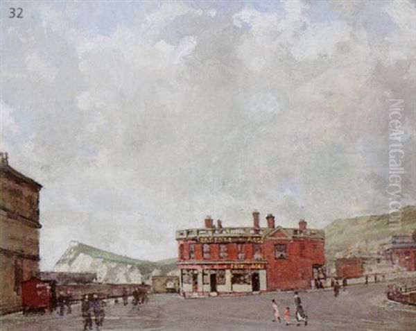 The Red Tavern, Dover Oil Painting by Henry Bishop