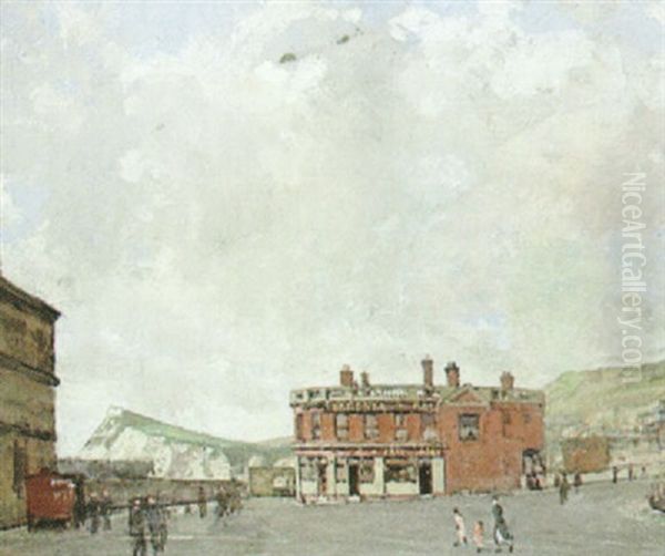 The Red Tavern, Dover Oil Painting by Henry Bishop