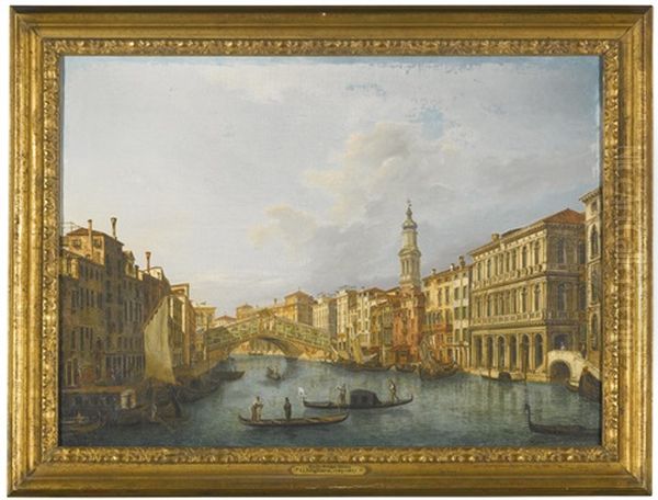 Venice, View Of The Rialto Bridge From The South by Giuseppe Bernardino Bison