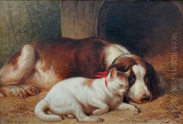 Close Friends Oil Painting by Henry Collins Bispham