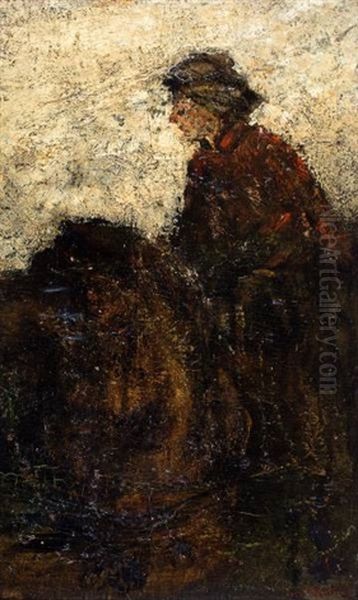 Vrouw Te Paard Oil Painting by Suze Bisschop-Robertson