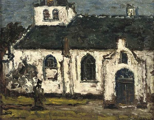 White Church, Batenburg Oil Painting by Suze Bisschop-Robertson