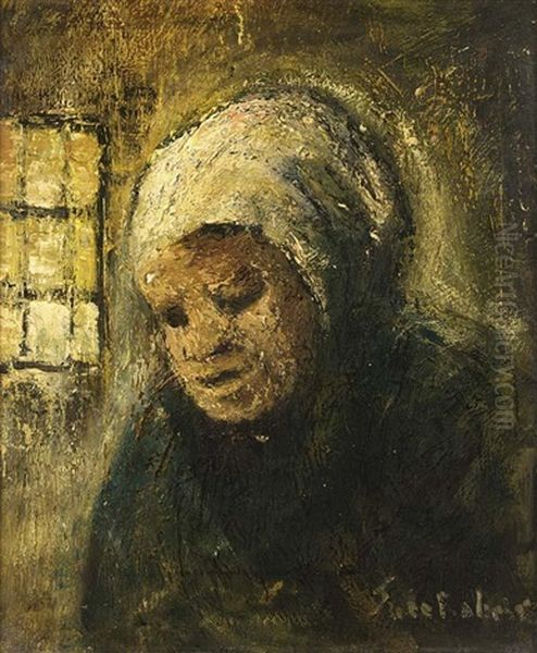 Portrait Of A Peasant Woman Oil Painting by Suze Bisschop-Robertson