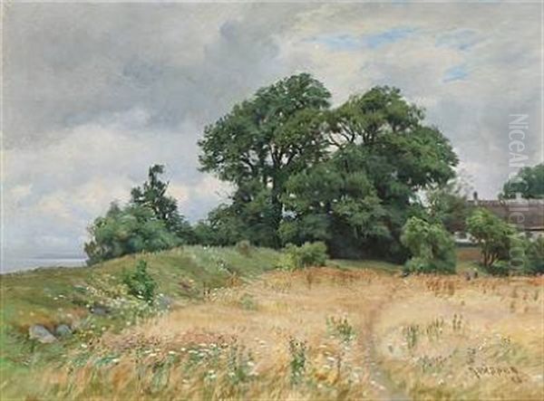 Langtved. Bramsnaes Vig Oil Painting by Rudolf Bissen