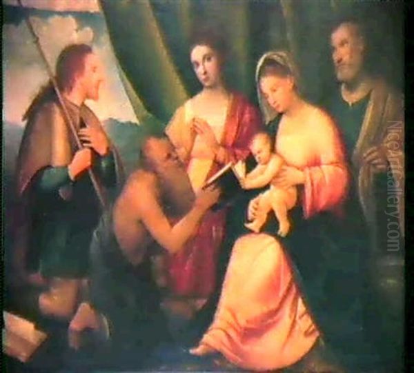 Die Hl. Familie Oil Painting by Francesco di Vittore Bissolo