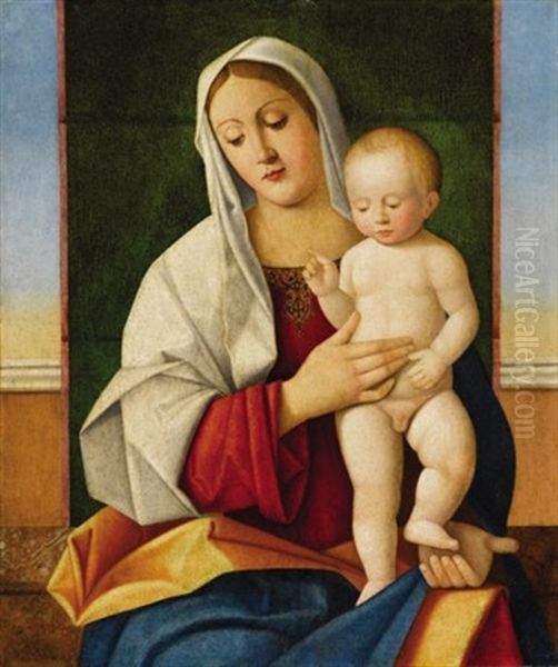 Madonna And Child Oil Painting by Pier Francesco Bissolo