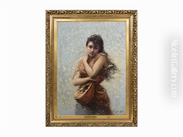 La Cigale Oil Painting by Edouard Bisson