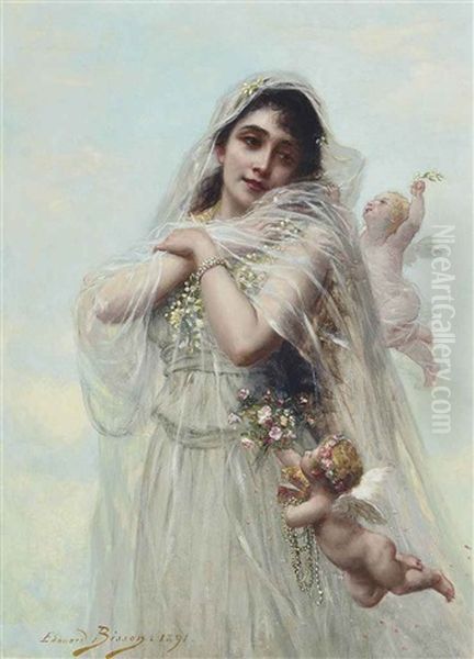 An Allegory Of Spring Oil Painting by Edouard Bisson