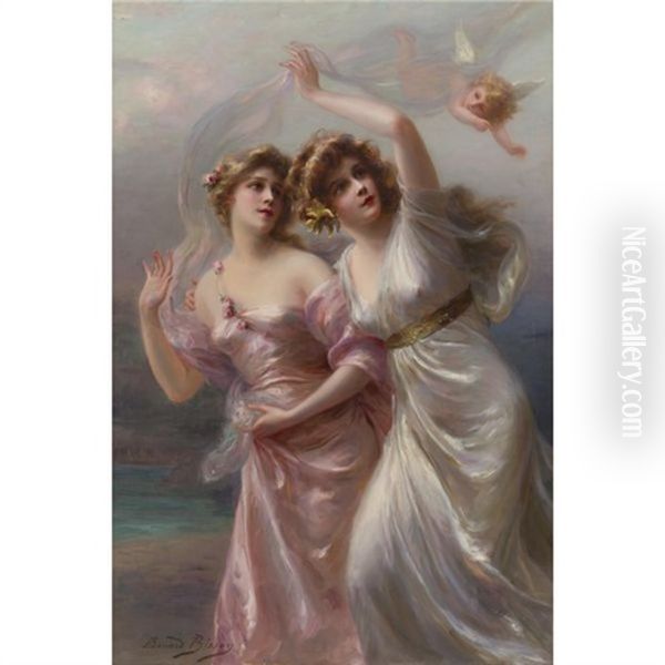 Love's Messengers Oil Painting by Edouard Bisson