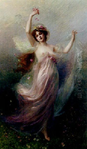 Spring Oil Painting by Edouard Bisson