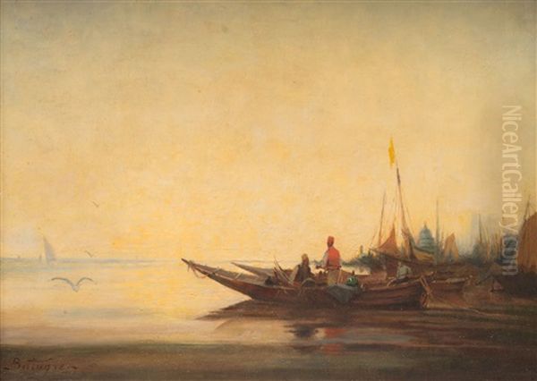 Pecheurs Orientaux Oil Painting by Paul Bistagne