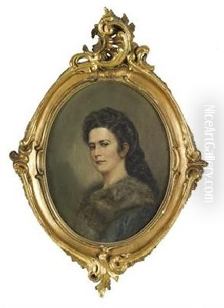 Kaiserin Elisabeth Von Osterreich Oil Painting by Hans Bitterlich