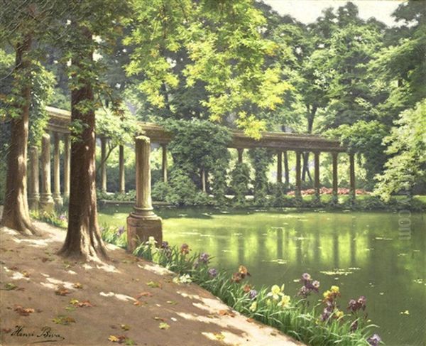 Parc Monceau, Paris Oil Painting by Henri Biva