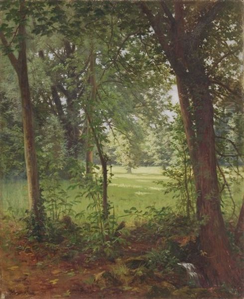 Waldquelle Im Fruhjahr Oil Painting by Henri Biva