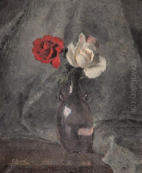 Roses Oil Painting by Fernand (Achille Lucien) Bivel