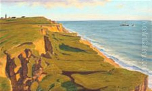 Cliffs Oil Painting by Niels Bjerre