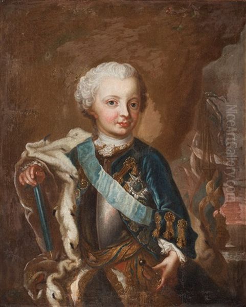 Kronprins Karl Xiii (1748-1818) Oil Painting by Jacob Bjork