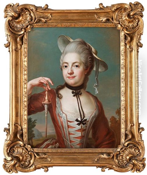 Anna Elisabet Silfverschiold (gift Af Petersens) Oil Painting by Jacob Bjork