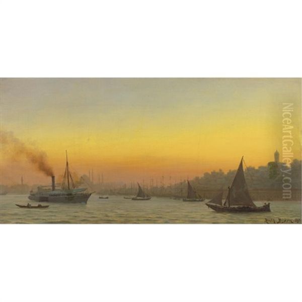 View Of Constantinople Oil Painting by Aleth Bjorn