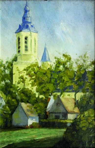 Cathedral Oil Painting by Gerrit Willem Van Blaaderen