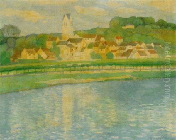 Auvers Sur Bise Oil Painting by Gerrit Willem Van Blaaderen