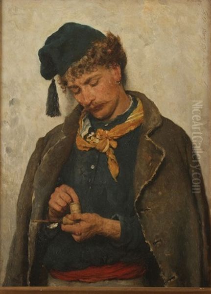 Portrait Of A Young Man Oil Painting by Eugen von Blaas