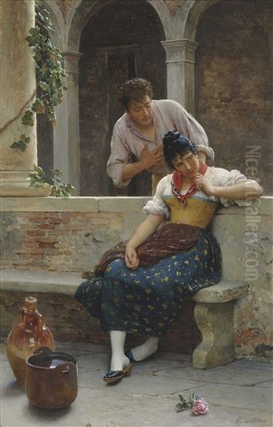 The Proposal Oil Painting by Eugen von Blaas