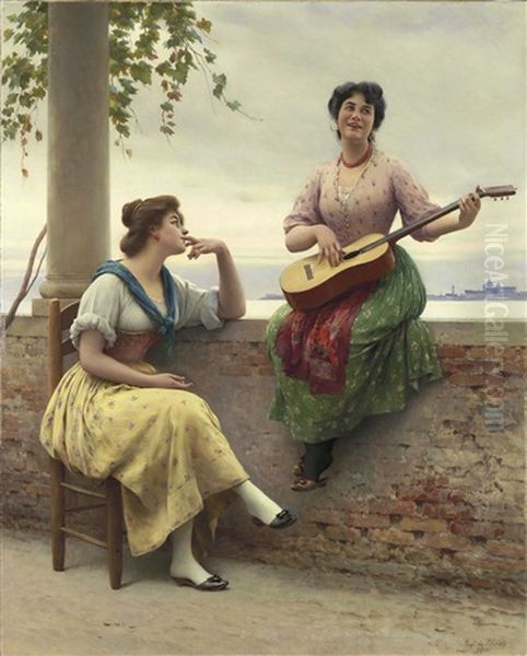 Venetian Melody Oil Painting by Eugen von Blaas