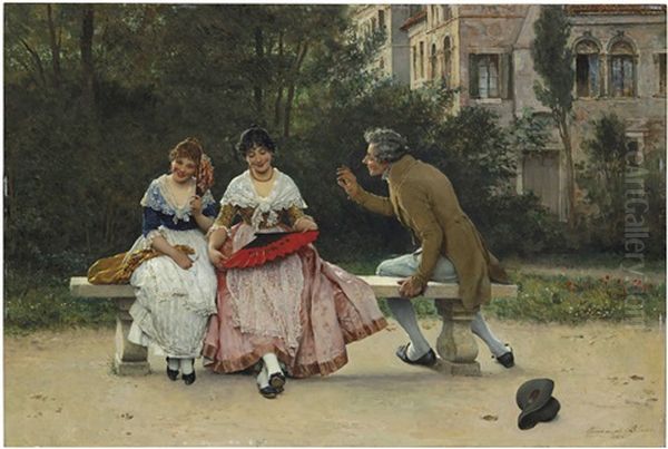 In The Park Oil Painting by Eugen von Blaas