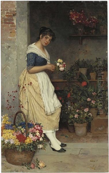 The Fairest Rose Oil Painting by Eugen von Blaas