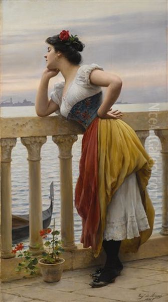 Anticipation Oil Painting by Eugen von Blaas