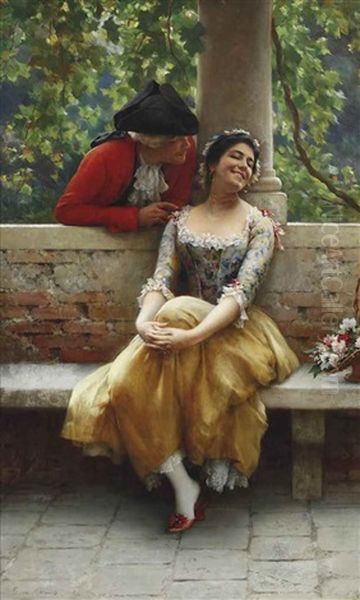 The Flirtation Oil Painting by Eugen von Blaas