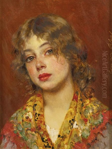 Gypsy Girl Oil Painting by Eugen von Blaas