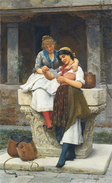 The Love Letter Oil Painting by Eugen von Blaas