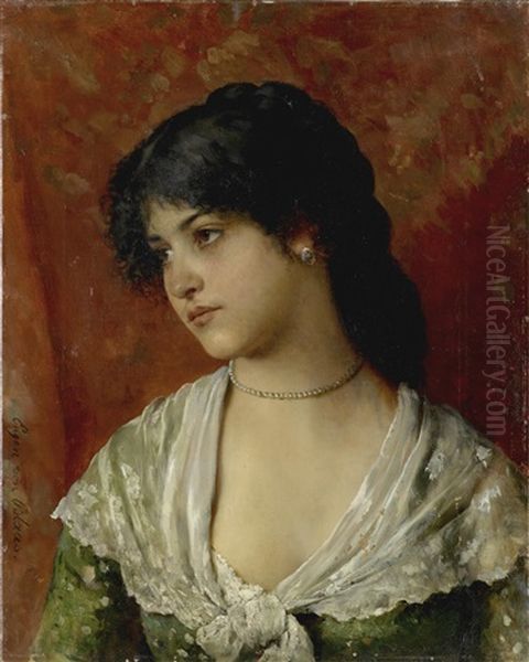 Venezianerin Oil Painting by Eugen von Blaas