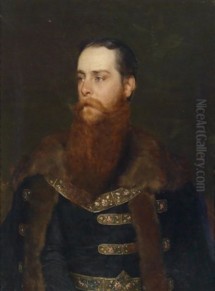 Bildnis Arthur Graf Berchtold (1843-1902) Oil Painting by Eugen von Blaas